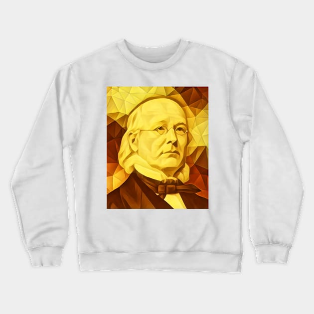 Horace Greeley Golden Portrait | Horace Greeley Artwork 11 Crewneck Sweatshirt by JustLit